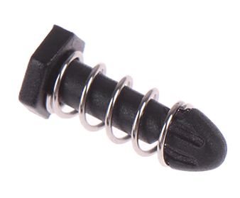 Heatsink bevestiging clip kunststof nagel met veer 14mm zwart